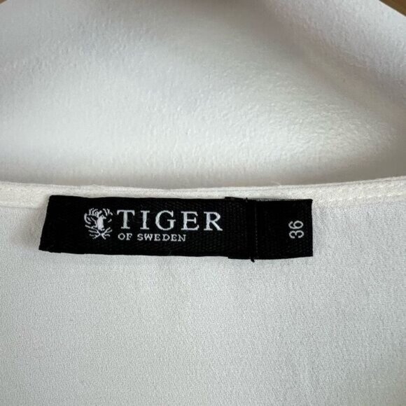 Tiger of Sweden Women’s 36 U.S. Small White Acrylic Long Sleeve Blouse Top - Picture 8 of 15
